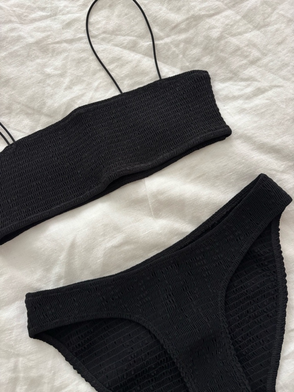 Toteme Smocked Black Bikini - Picture 3 of 7